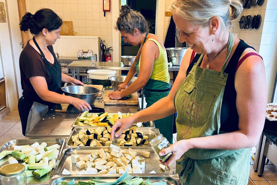 Foto Plantaardig koken volgens de seizoenen