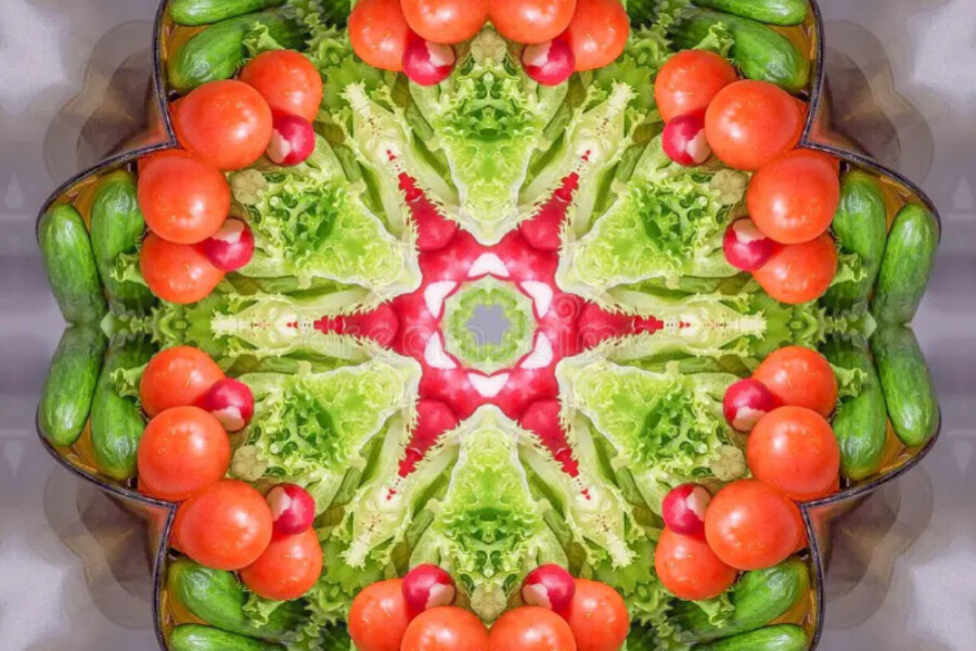 Foto Natuurlijk yin-yang evenwicht: gezonde voeding