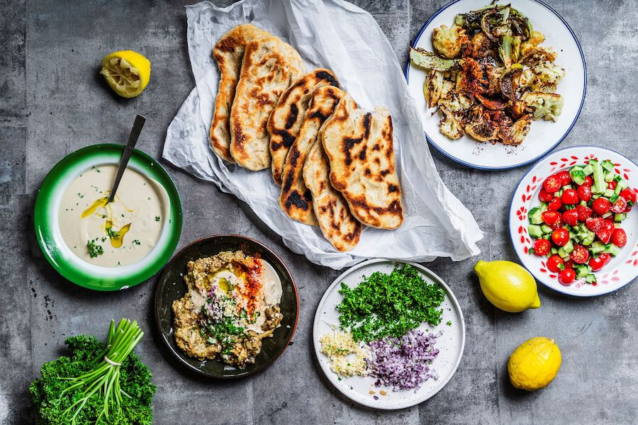 Photo Healthy middle eastern foods